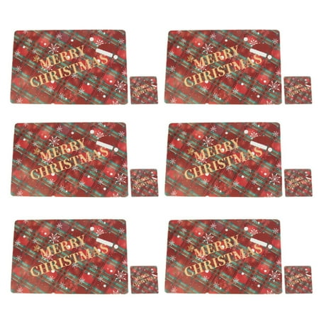 Njspdjh Placemats Christmas Decoration Creative Christmas Printed Placemats 6pcs Each 12PCS In Total
Njspdjh Placemats Christmas Decoration Creative Christmas Printed Placemats 6pcs Each 12PCS In Total