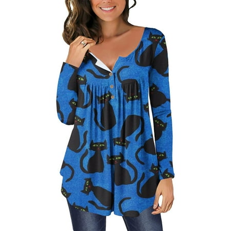 Women s Long Sleeve Tunic Tops Halloween Pumpkin Print Layers Casual Creawneck Dressy Blouse Shirts Plus Size Loose Fit Shirt Tops 
Women s Long Sleeve Tunic Tops Halloween Pumpkin Print Layers Casual Creawneck Dressy Blouse Shirts Plus Size Loose Fit Shirt Tops