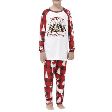 Genuiskids Matching Family Christmas Pajamas Long Sleeve Tree Letter Print T-shirt Tops Plaid Pants Sleepwear Set
Genuiskids Matching Family Christmas Pajamas Long Sleeve Tree Letter Print T-shirt Tops Plaid Pants Sleepwear Set