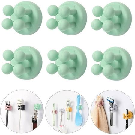 Silicone Toothbrush Holder - 6Pcs Multi-Function Waterproof Wall Mounted Single Hook for Hanging Tooth Brushing Utility Plug Holder for Bathroom Kitchen Living Room Office Green
Silicone Toothbrush Holder - 6Pcs Multi-Function Waterproof Wall Mounted Single Hook for Hanging Tooth Brushing Utility Plug Holder for Bathroom Kitchen Living Room Office Green