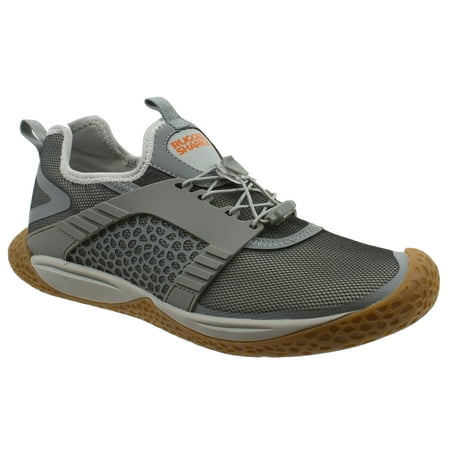 RUGGED SHARK Men s Water Shoes WATER-X Activewear Athletic Drainage shoes with Bungee Lace Up Sports Water Slip on Sneaker for Men Size 13 Grey