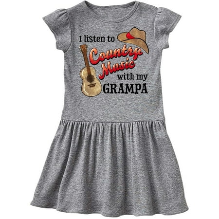 Inktastic I Listen to Country Music with my Grampa Guitar and Hat Gift Toddler Girl Dress 
Inktastic I Listen to Country Music with my Grampa Guitar and Hat Gift Toddler Girl Dress