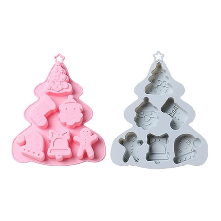 HOMEMAXS 2pcs Christmas Theme Mold Mousse Cake Making Mold DIY Handmade Craft Mold