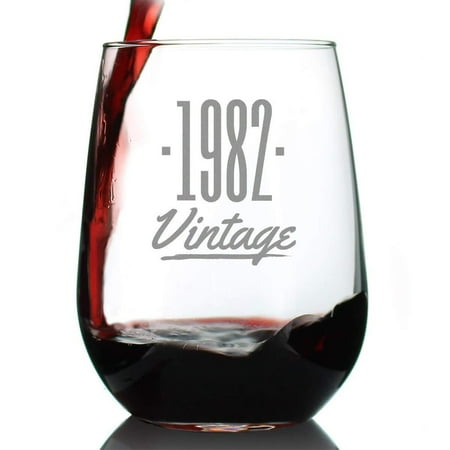 Vintage 1982-41st Birthday Stemless Wine Glass Gifts for Women & Men Turning 41 - Bday Party Decor - Large Glasses
Vintage 1982-41st Birthday Stemless Wine Glass Gifts for Women & Men Turning 41 - Bday Party Decor - Large Glasses