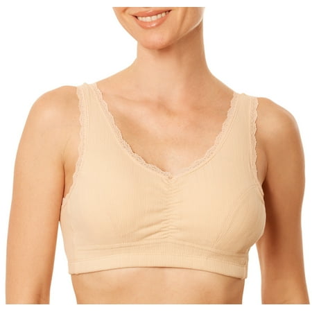 Alessandra B Mastectomy Pocket Bra with Lace Trim Nude