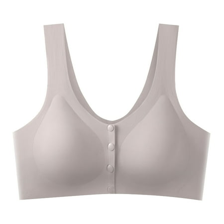 CLZOUD Comfort Bras for Women Large Ice Silk Front Open Button Bra Traceless Pregnant Breastfeeding Vest Push Up Anti-sagging Bra Coffee M
CLZOUD Comfort Bras for Women Large Ice Silk Front Open Button Bra Traceless Pregnant Breastfeeding Vest Push Up Anti-sagging Bra Coffee M