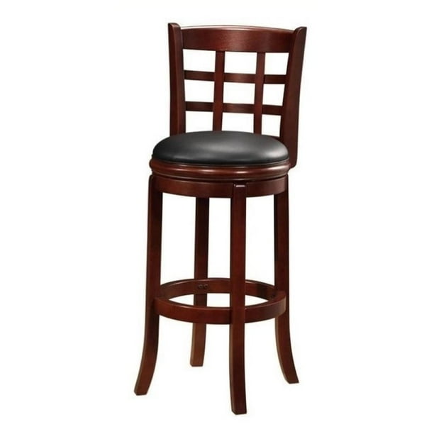 Bowery Hill 29 Swivel Bar Stool In Dark Cherry Walmart Com Walmart Com