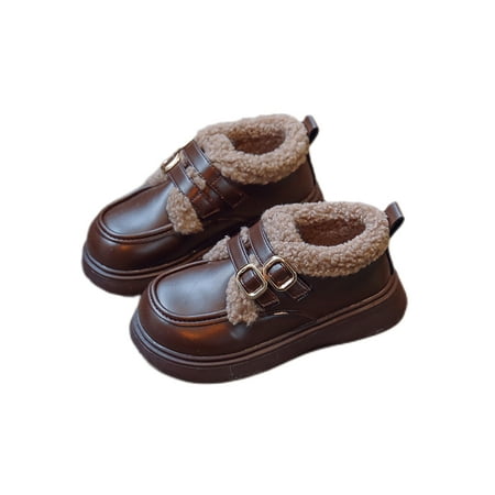 Ymiytan Girl Leather Shoes Fleece Booties Full Lined Loafers School Ankle Boots Comfort Slip On Winter Shoe Brown 11C
Ymiytan Girl Leather Shoes Fleece Booties Full Lined Loafers School Ankle Boots Comfort Slip On Winter Shoe Brown 11C
