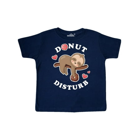 Inktastic Donut Disturb Sloth Gift Toddler Boy or Toddler Girl T-Shirt
