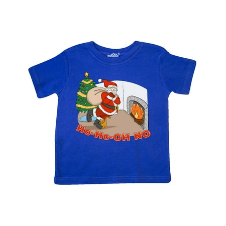 Inktastic Ho Ho Oh No Santa with Cat Gift Toddler Boy or Toddler Girl T-Shirt