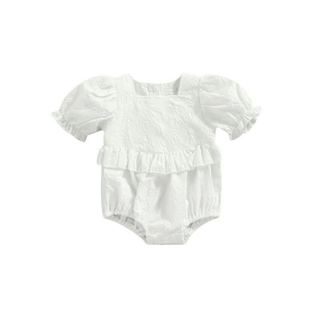 Bagilaanoe Baby Girl Summer Jumpsuit 6 12 18 24 Months Puff Short Sleeve Square Neck Lace Jacquard Ruffle Bodysuit One-Piece Clothes
Bagilaanoe Baby Girl Summer Jumpsuit 6 12 18 24 Months Puff Short Sleeve Square Neck Lace Jacquard Ruffle Bodysuit One-Piece Clothes