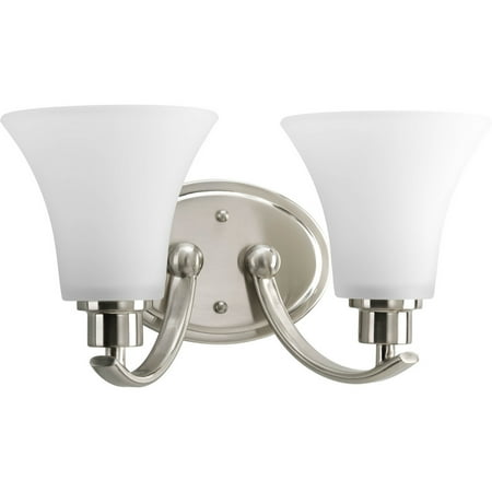 Joy Collection Two-Light Brushed Nickel Etched Glass Traditional Bath Vanity Light
Joy Collection Two-Light Brushed Nickel Etched Glass Traditional Bath Vanity Light