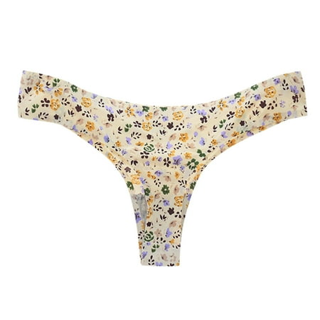 TAIAOJING 6 Pack Cotton Underwear For Women Printed Seamless Adhesive Panties Low Waist Ice Silk Thong Panties
TAIAOJING 6 Pack Cotton Underwear For Women Printed Seamless Adhesive Panties Low Waist Ice Silk Thong Panties