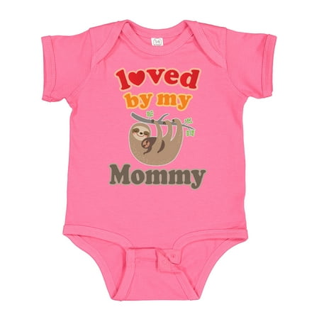 Inktastic Mommy Loves Me Baby Sloth Gift Baby Boy or Baby Girl Bodysuit