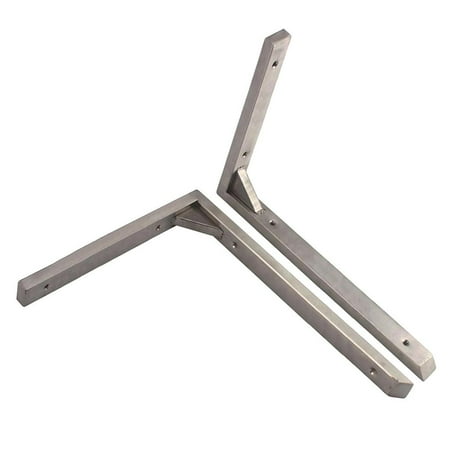2 Pcs L-Shaped Wall Hanging Shelve Stainless Finishing Folding Shelf Brackets For Bedroom Bathroom Living Room Kitchen 12 inch
2 Pcs L-Shaped Wall Hanging Shelve Stainless Finishing Folding Shelf Brackets For Bedroom Bathroom Living Room Kitchen 12 inch