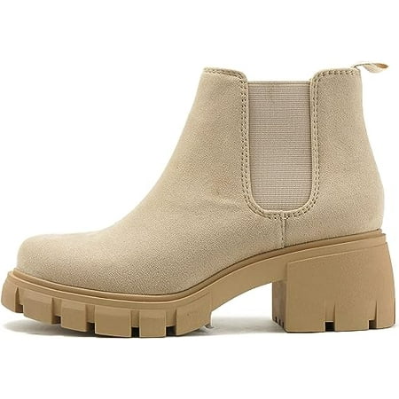 SODA PIONEER ~ Women Lug Sole Mid Heel Chelsea Fashion Ankle Bootie w/Double Elastic Gore
SODA PIONEER ~ Women Lug Sole Mid Heel Chelsea Fashion Ankle Bootie w/Double Elastic Gore