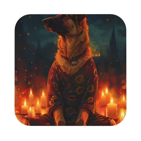 Coaee Candle Shepherd Dog Print Leather Coasters Set of 6 Non-Slip Washable Cup Coasters for Home Office Bar Square
Coaee Candle Shepherd Dog Print Leather Coasters Set of 6 Non-Slip Washable Cup Coasters for Home Office Bar Square