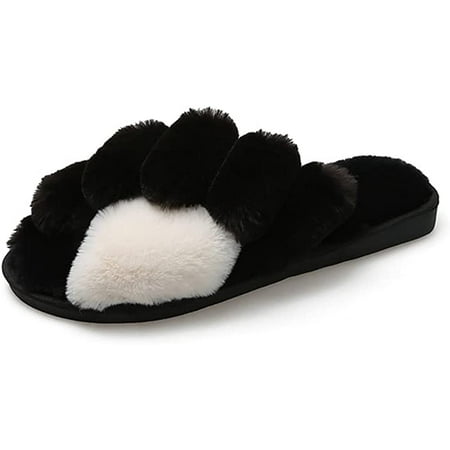 PIKADINGNIS Women Slippers Cross Band Fuzzy Breathable Sandal Soft Warm Slip-On Slipper Indoor Outdoor Shoes
PIKADINGNIS Women Slippers Cross Band Fuzzy Breathable Sandal Soft Warm Slip-On Slipper Indoor Outdoor Shoes