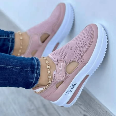 Women‘s Flying Woven Platform Sneakers Breathable Mesh Hook Loop Shoes Casual Hollow Out Shoes 
Women‘s Flying Woven Platform Sneakers Breathable Mesh Hook Loop Shoes Casual Hollow Out Shoes