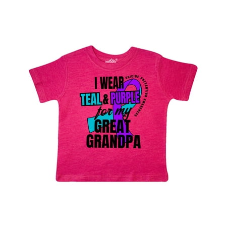Inktastic Suicide Prevention I Wear Teal and Purple For My Great Grandpa Gift Toddler Boy or Toddler Girl T-Shirt
Inktastic Suicide Prevention I Wear Teal and Purple For My Great Grandpa Gift Toddler Boy or Toddler Girl T-Shirt