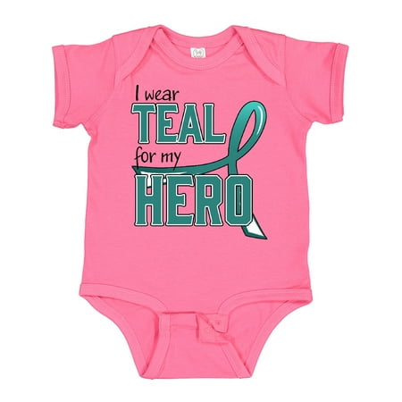 Inktastic I Wear Teal for My Hero - Ovarian Cancer Awareness Gift Baby Boy or Baby Girl Bodysuit
Inktastic I Wear Teal for My Hero - Ovarian Cancer Awareness Gift Baby Boy or Baby Girl Bodysuit