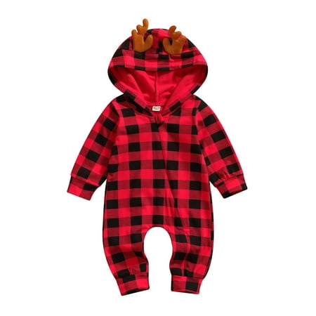 Sunisery Christmas Infant Newborn Baby Boy Girl Deer Rompers Red Plaid Cute Ear Jumpsuit Xmas Clothing Red 18-24 Months
Sunisery Christmas Infant Newborn Baby Boy Girl Deer Rompers Red Plaid Cute Ear Jumpsuit Xmas Clothing Red 18-24 Months