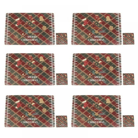6Pack Christmas Placemat Christmas Tree with Snowflake Heat-Resistant Washable Table Place Mats with Coaster for Kitchen Dining Table Decoration
6Pack Christmas Placemat Christmas Tree with Snowflake Heat-Resistant Washable Table Place Mats with Coaster for Kitchen Dining Table Decoration