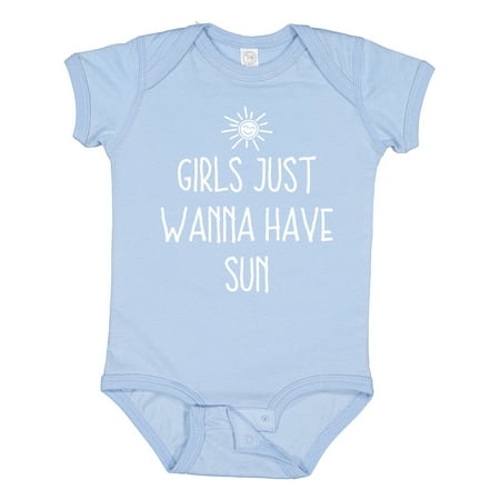 Inktastic Girls Just Wanna Have Sun Gift Baby Girl Bodysuit