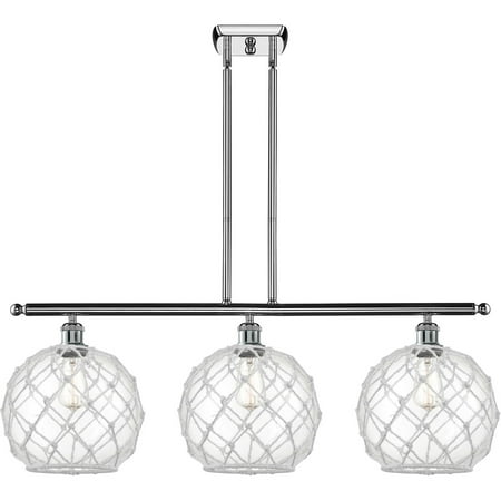 Polished Chrome Tone Island Lighting 36 Wide Clear with White Rope Glass Steel/Cast Brass Medium Base LED 3 Light Fixture
Polished Chrome Tone Island Lighting 36 Wide Clear with White Rope Glass Steel/Cast Brass Medium Base LED 3 Light Fixture