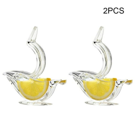 2x Manual Lemon Squeezer Acrylic Clip Orange Fruit Hand Juicer Home Kitchen