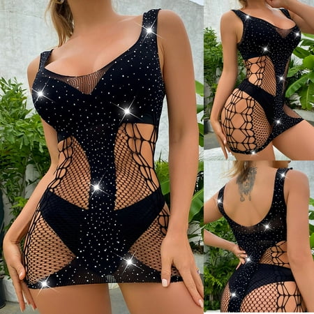 Leylayray Women Fishing Net Sexy Babydoll Lingerie Sleepwear Rhinestone Bodysuit Swimsuit Blouse(Buy 2 Get 1 Free)
Leylayray Women Fishing Net Sexy Babydoll Lingerie Sleepwear Rhinestone Bodysuit Swimsuit Blouse(Buy 2 Get 1 Free)