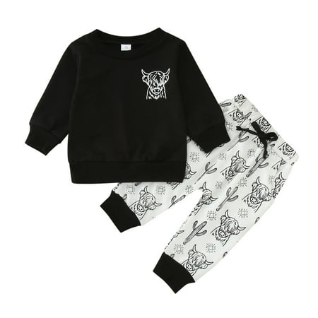 Autumn Causal Baby Boys Clothes Sets 2pcs Cartoon Cow Printed Long Sleeve Sweatshirt Tops Pants Tracksuit
Autumn Causal Baby Boys Clothes Sets 2pcs Cartoon Cow Printed Long Sleeve Sweatshirt Tops Pants Tracksuit