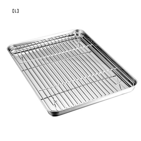 Rack Tray Set Stainless Steel Cooling Rack Non-Stick Cake Grill Kitchen Cupcake Baking Tool 40x30x2.5cm
Rack Tray Set Stainless Steel Cooling Rack Non-Stick Cake Grill Kitchen Cupcake Baking Tool 40x30x2.5cm