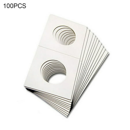 ruhuadgb 100Pcs Cardboard Flip Display Storage Holder for 20.5/23/25/27.5/31.5/35mm Coin
