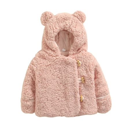 Yinyinxull Autumn Winter Baby Girls Warm Wool Coat Solid Single Breasted Long Sleeve Ear Hooded Plush Outwear Pink 2-3 Years
Yinyinxull Autumn Winter Baby Girls Warm Wool Coat Solid Single Breasted Long Sleeve Ear Hooded Plush Outwear Pink 2-3 Years
