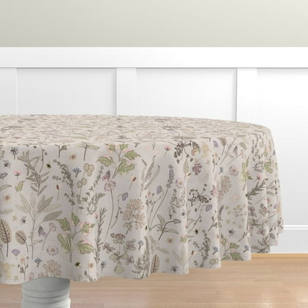 Cotton Sateen Tablecloth 90 Round - Vintage Herb Garden Cottagecore Rustic Earthy Print Custom Table Linens by Spoonflower
Cotton Sateen Tablecloth 90 Round - Vintage Herb Garden Cottagecore Rustic Earthy Print Custom Table Linens by Spoonflower