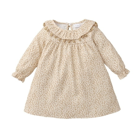 Mikrdoo Baby Girls Dress Lotus Leaf Collar Floral One Pece Winter Dress Yellow 18-24 Months
Mikrdoo Baby Girls Dress Lotus Leaf Collar Floral One Pece Winter Dress Yellow 18-24 Months