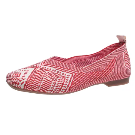 Flying Woven Geometric Pattern Slip-on Flat Shoes Ultra Light Breathable Soft Sole Women‘s Ballet Shoes
Flying Woven Geometric Pattern Slip-on Flat Shoes Ultra Light Breathable Soft Sole Women‘s Ballet Shoes