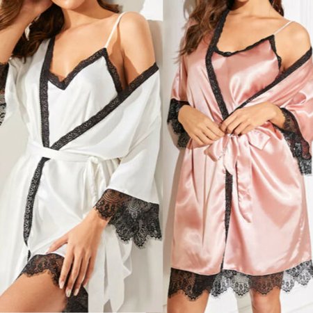 2 PCS Summer Women Sexy Pajamas Silk Pijamas Sleepwear Deep V Sling Lingerie Set
2 PCS Summer Women Sexy Pajamas Silk Pijamas Sleepwear Deep V Sling Lingerie Set