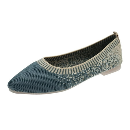 Casual Shoes for Women Fashion Womens Breathable Lace Up Shoes Flats Casual Shoes Women Casual Shoes Pu Sky Blue 37