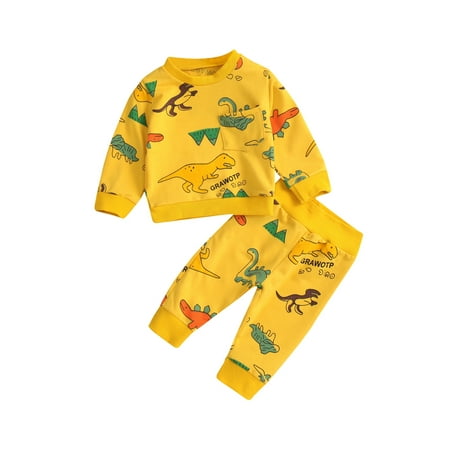 Calsunbaby 2Pcs Unisex Baby Boy Girl Tracksuit Set Cartoon Dinosaur Long Sleeve Pullover Trouser
Calsunbaby 2Pcs Unisex Baby Boy Girl Tracksuit Set Cartoon Dinosaur Long Sleeve Pullover Trouser