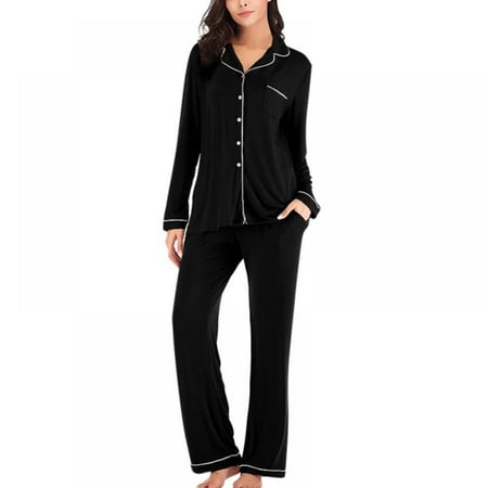Pajamas Set Women s Long Sleeve Sleepwear Button Down Nightwear Two Piece Pajamas Tops with Long Sleep Pants Cotton Jersey Set for Women
Pajamas Set Women s Long Sleeve Sleepwear Button Down Nightwear Two Piece Pajamas Tops with Long Sleep Pants Cotton Jersey Set for Women