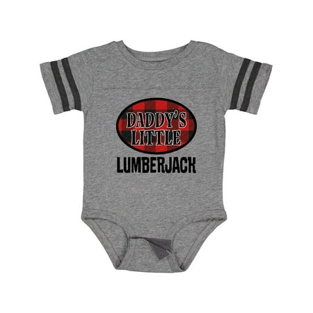Inktastic Daddy Little Lumberjack Plaid Gift Baby Boy Bodysuit
