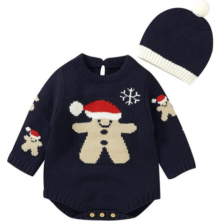 PIKADINGNIS Newborn Baby Girl Boy Christmas Outfits Long Sleeve Crewneck Knitted Sweater Romper Jumpsuit Hat 2Pcs Christmas Set
PIKADINGNIS Newborn Baby Girl Boy Christmas Outfits Long Sleeve Crewneck Knitted Sweater Romper Jumpsuit Hat 2Pcs Christmas Set