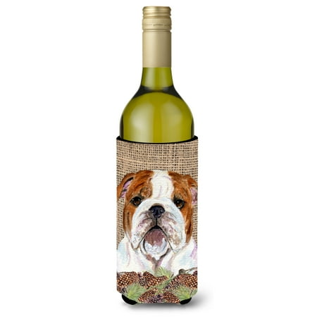 Caroline s Treasures SS4075LITERK Bulldog English on Faux Burlap with Pine Cones Wine Bottle Hugger Wine Bottle
Caroline s Treasures SS4075LITERK Bulldog English on Faux Burlap with Pine Cones Wine Bottle Hugger Wine Bottle