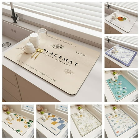 Ludlz Quick-Dry Kitchen Drain Pad Super Absorbent Heat-resistant Slip-Resistant Bottom Countertop Mat Kitchen Gadget
Ludlz Quick-Dry Kitchen Drain Pad Super Absorbent Heat-resistant Slip-Resistant Bottom Countertop Mat Kitchen Gadget
