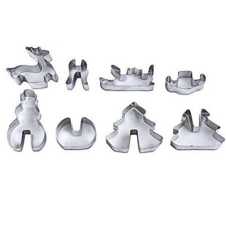 JNANEEI 8 Piece Christmas Cookie Cutter Set Stainless Steel Cut Candy Biscuit Mold Snowm
JNANEEI 8 Piece Christmas Cookie Cutter Set Stainless Steel Cut Candy Biscuit Mold Snowm