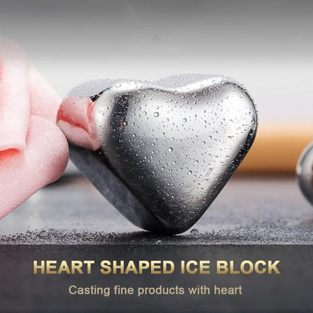 Xinwanna 4Pcs Stainless Steel Heart Shape Reusable Ice Cubes Whiskey Wine Chilling Stones (without Clip)
Xinwanna 4Pcs Stainless Steel Heart Shape Reusable Ice Cubes Whiskey Wine Chilling Stones (without Clip)