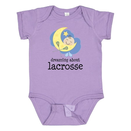 Inktastic Lacrosse Baby Dream About Gift Baby Boy or Baby Girl Bodysuit