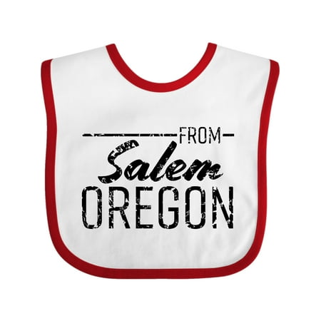 Inktastic From Salem Oregon in Black Distressed Text Gift Baby Boy or Baby Girl Bib
Inktastic From Salem Oregon in Black Distressed Text Gift Baby Boy or Baby Girl Bib